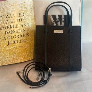 Kate Spade Kenzie Limited Edition Glitter Small Tote - Black- NWT retail$320